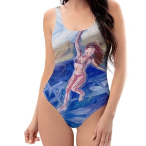 One-Piece Swimsuit | Original Art Graphic Pattern | Float