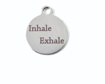 1 Inhale the good sh*t Exhale the bullsh*t pendant stainless steel JS6-21