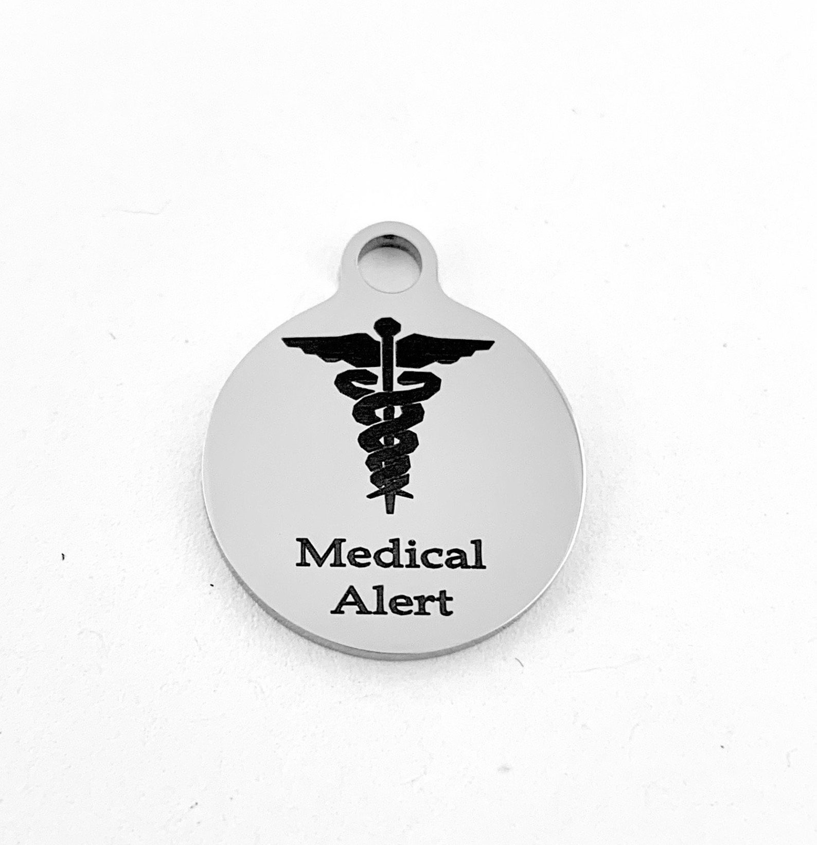 2 Sided Engraved Medical Alert Charm Laser Engraved Charm Etsy