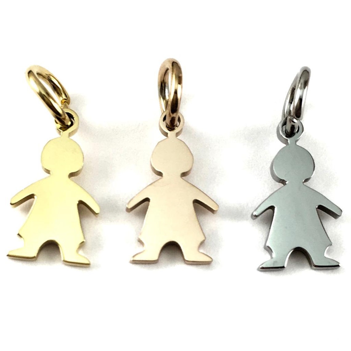 Boy and Girl Stainless Steel Charm Boy Charm Girl Charm Etsy