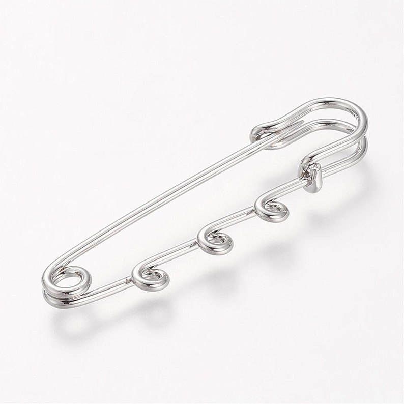 Safety Pin With Loop Charm Pin Safety Pin for Charms Etsy