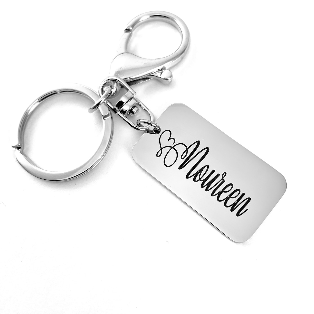 Custom Keychain, Personalized Key Chain Tags, Personal Key Chain, Steel