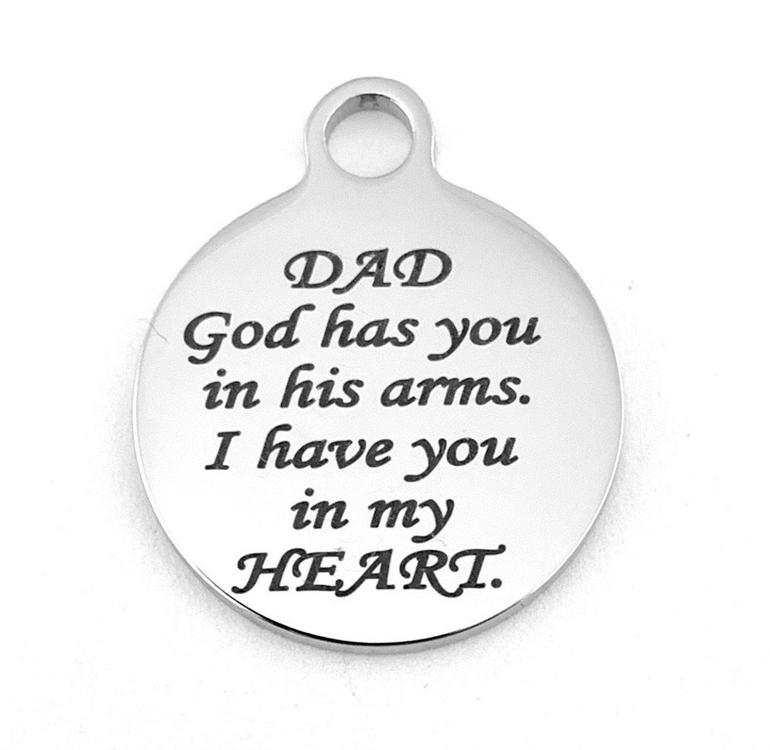 Dad Memorial Charm Husband Memorial Charm Dad God Has You in Etsy