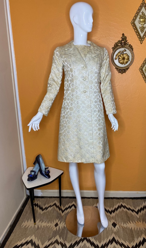 1960s Brocade Dress and Coat set