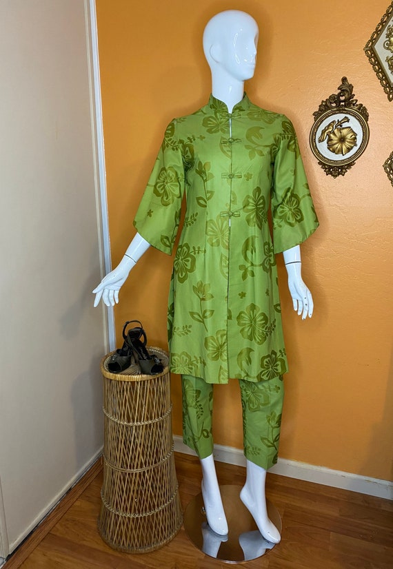 1950s/60s Asian/Hawaiian inspired two piece tunic
