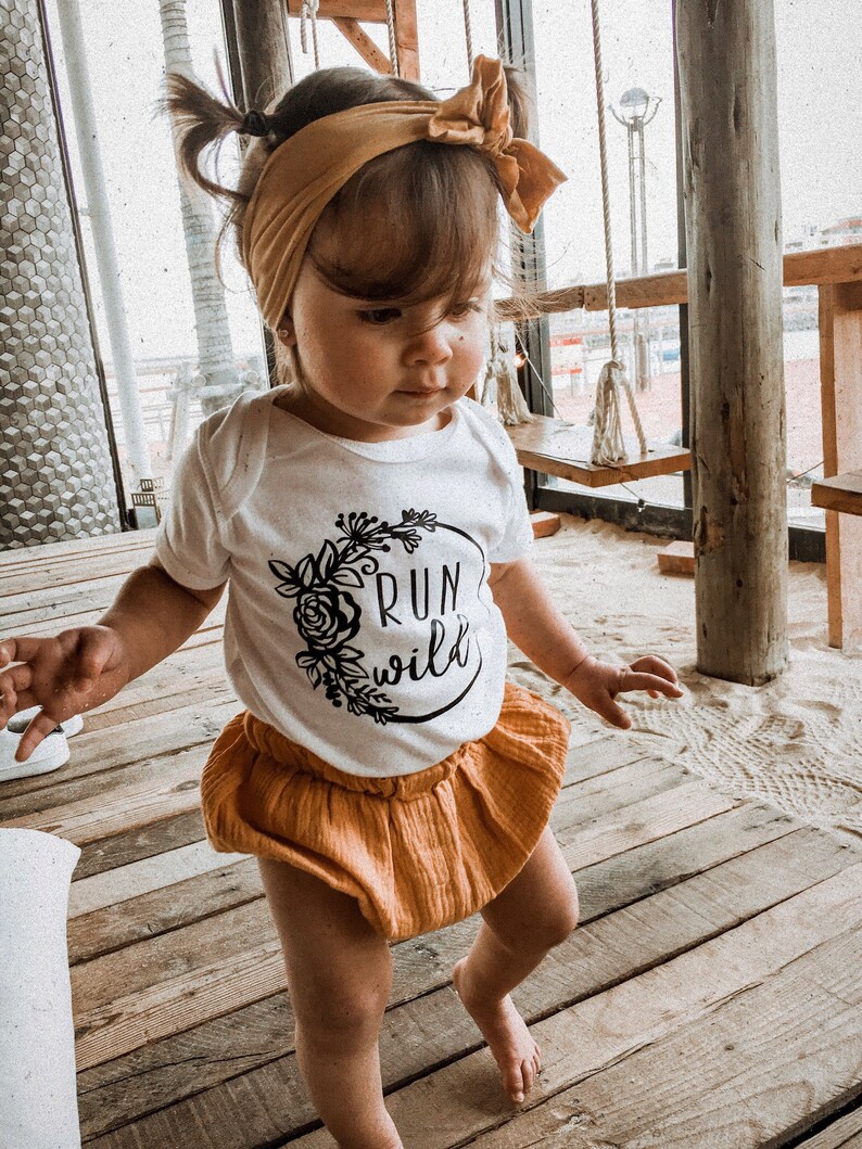 Run Wild - Wild Baby -  Hippie Baby - Boho Baby - Flower Bodysuit - Baby Girl Clothes - Hippie - New Baby - BODYSUIT ONLY 