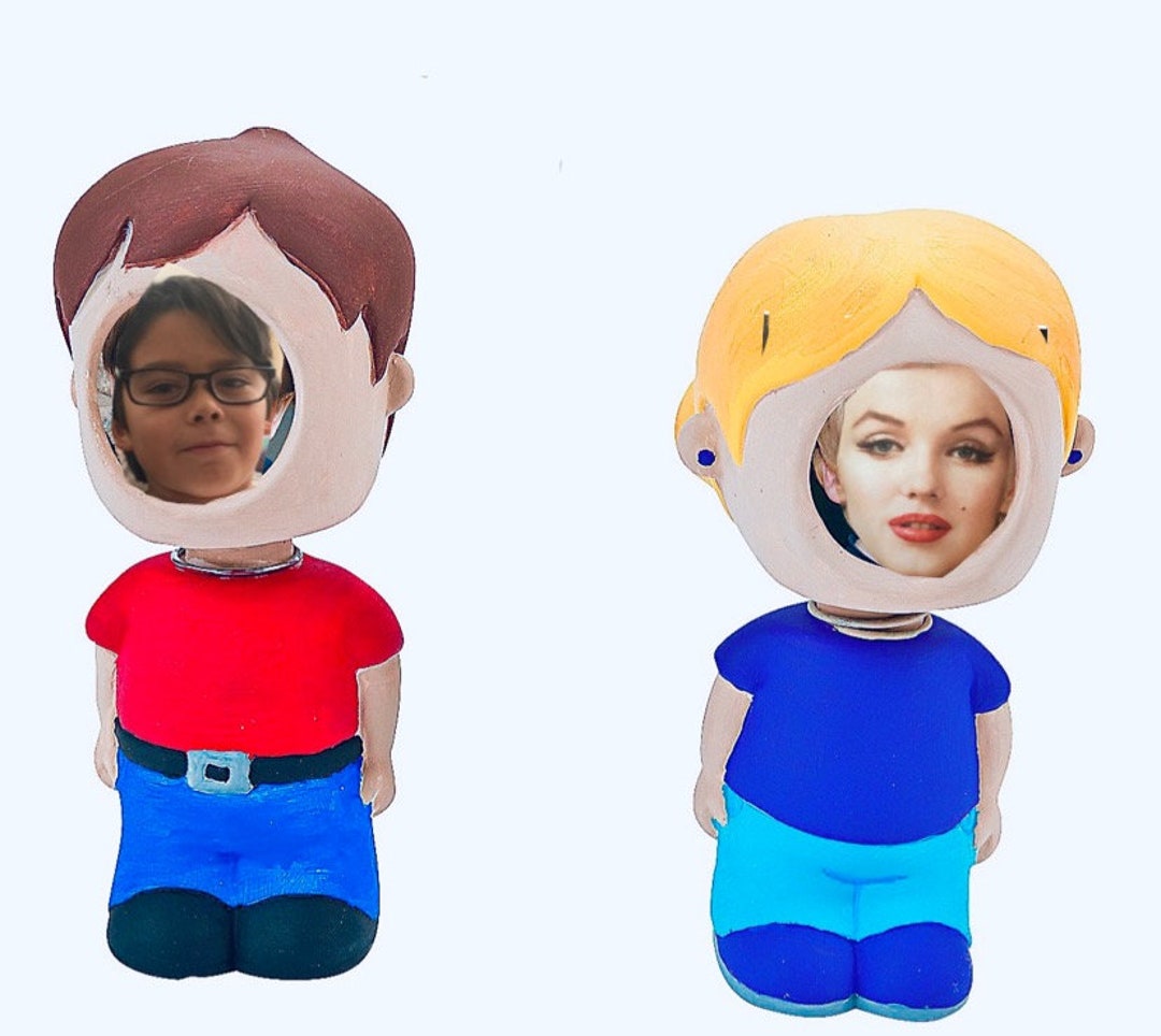 DIY Ready to Paint Ceramic Bobblehead Frames Painting Kit Etsy