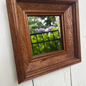 Vintage Wood Wall Mirror