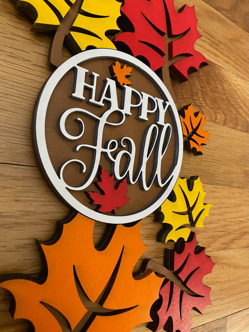 Happy Fall Attachment Piece for Interchangeable Address Plaque, Fall ...