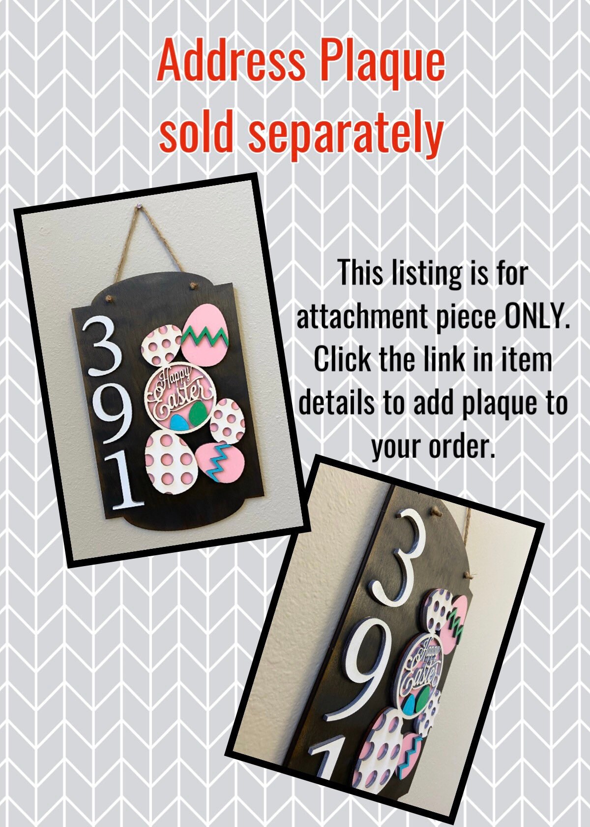 Happy Easter Attachment Piece for Interchangeable Address Plaque ...