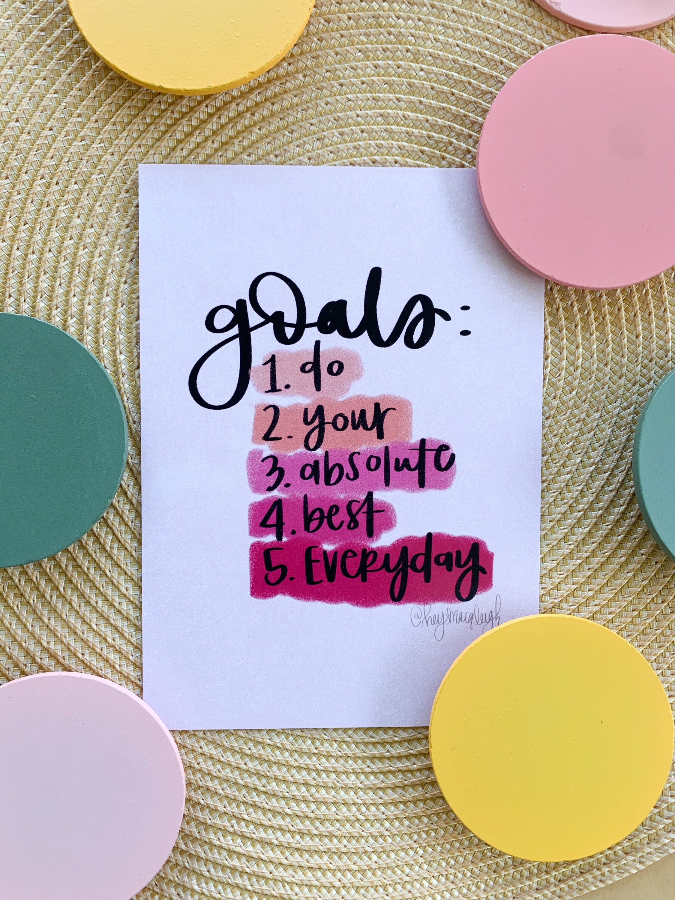 Do your best everyday print wall art motivation print etsy