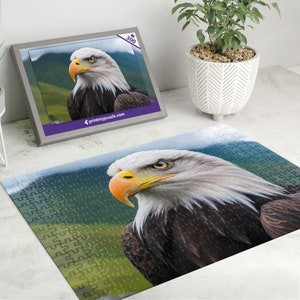Weißkopfseeadler 300 Teile Puzzle – Wildtier Wald Natur Liebhaber Geschenk Greifvogel amerikanisch