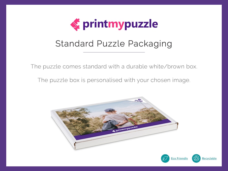 Personalised Jigsaw Puzzle 300 Piece A3 Adult Jigsaw 40x30cm Custom Puzzle Photo Puzzle Easter Gift Present Idea For Him Her Standard White Box