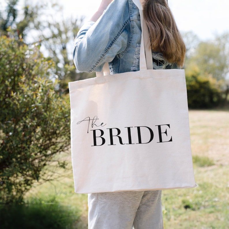 The Bride Tote Bag High Quality Canvas Tote Bag for Hen Party Engagement Gift Classy Hen Do Wedding Day The Bride To Be image 3