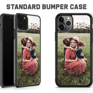 For Samsung & iPhone 15 Pro 14 Max 13 Mini 12 11 XR X XS 8 Galaxy S24 Plus Ultra S23 S22 S21 FE Custom Photo Phone Case Personalise Picture Standard Bumper Case