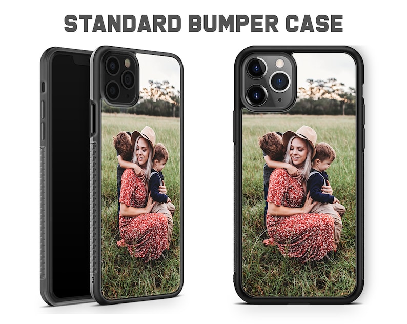 For Samsung & iPhone 15 Pro 14 Max 13 Mini 12 11 XR X XS 8 Galaxy S24 Plus Ultra S23 S22 S21 FE Custom Photo Phone Case Personalise Picture Standard Bumper Case