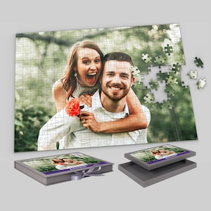 Puzzle personnalisé 300 pièces A3 pour adulte 40 x 30 cm Puzzle personnalisé Puzzle photo Idée cadeau cadeau de Pâques pour lui et elle