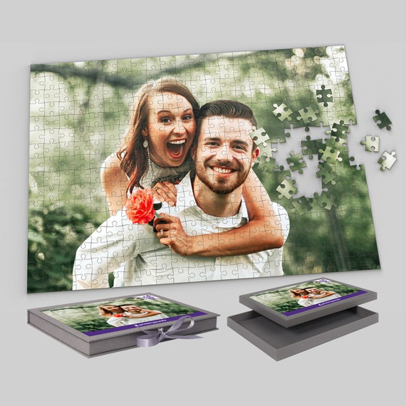 Puzzle personnalisé 300 pièces A3 pour adulte 40 x 30 cm Puzzle  personnalisé Puzzle photo Cadeau Saint Valentin Idée cadeau Pour lui Elle -   France