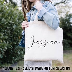 Aangepaste groothandel draagtas voor het leven Gepersonaliseerde logo tekst afbeelding foto merk Schoudertas met print voor boodschappen Carryall Shopper in bulk kopen 1 - Custom Text