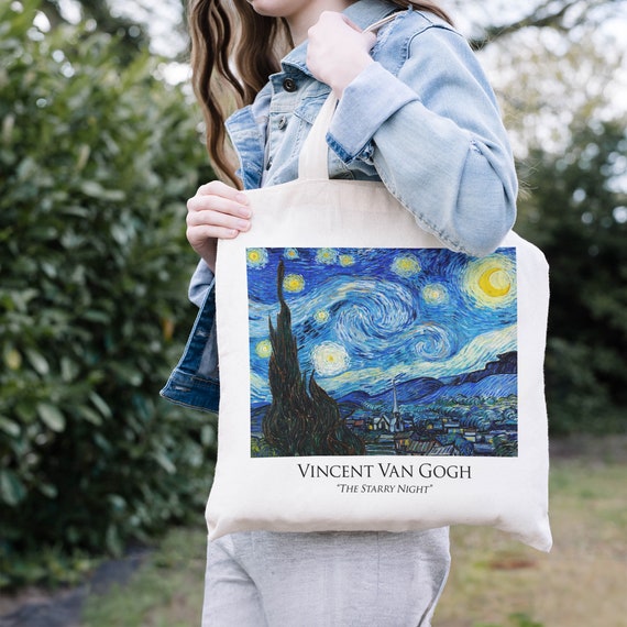 Van Gogh Tote Bag the Starry Night Art Print on Tote Bag of