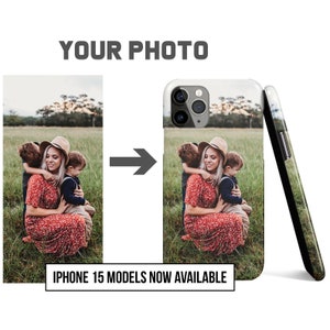 Für Samsung & iPhone 16 Pro Max 16e 15 14 13 Mini 12 11 XR Galaxy S25 Plus Ultra Ultra S24 S23 S22 FE Custom Photo Phone Case Personalisieren Bild