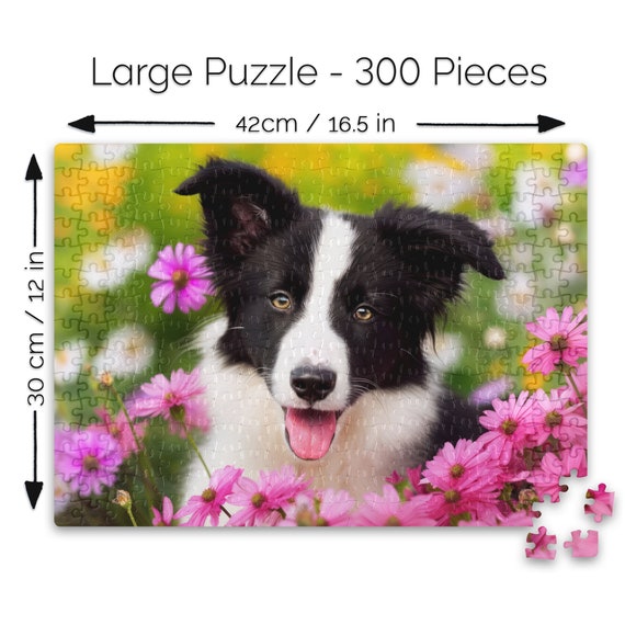 Border Collie With Toys Jigsaw Puzzle