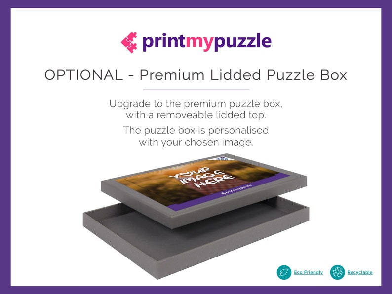 Personalised Jigsaw Puzzle 300 Piece A3 Adult Jigsaw 40x30cm Custom Puzzle Photo Puzzle Easter Gift Present Idea For Him Her Premium Lidded Box