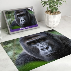 Gorilla 300 Teile Puzzle – Wildtier Wald Natur Liebhaber Geschenk Afrika Regenwald Affe Primas