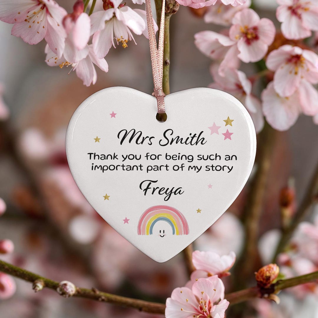 Personalised Teacher Gift "thank You for Being Part of My Story ...