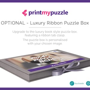 Personalised Jigsaw Puzzle 300 Piece A3 Adult Jigsaw 40x30cm Custom Puzzle Photo Puzzle Easter Gift Present Idea For Him Her Luxury Ribbon Box