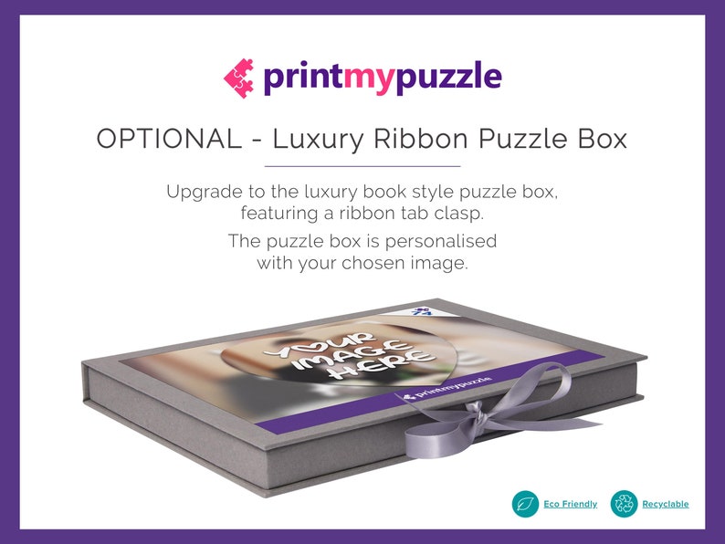 Personalised Jigsaw Puzzle 300 Piece A3 Adult Jigsaw 40x30cm Custom Puzzle Photo Puzzle Easter Gift Present Idea For Him Her Luxury Ribbon Box