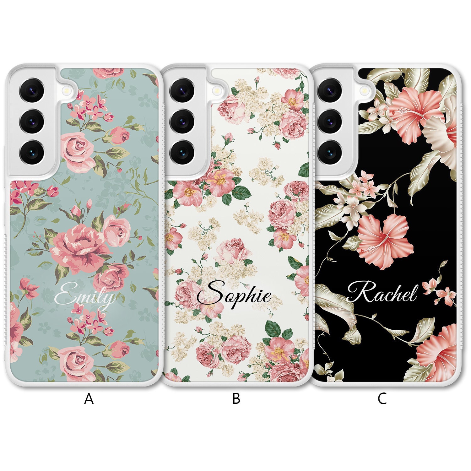 Luxury Phone Cases Samsung Galaxy S22 Ultra - Luxury Flower Cover