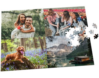 Custom Photo Collage Jigsaw Puzzle 300 Piece Personalised Picture with Box Gift