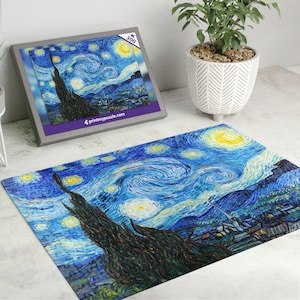 Van Gogh 300 Piece Jigsaw Puzzle The Starry Night A3 A4 A5 Adult Jigsaw 42cm x 30cm Gift Him Her Artist Painter post-impressionist Vincent
