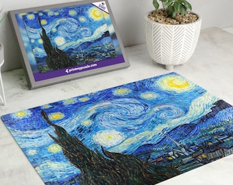 Van Gogh 300-delige puzzel De sterrennacht A3 A4 A5 volwassen puzzel 42 x 30 cm Cadeau hem haar kunstenaar schilder post-impressionist Vincent