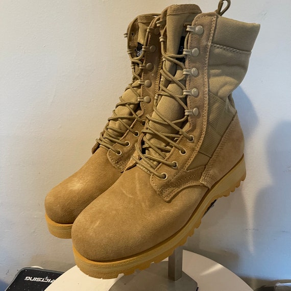 Tactical Suede Lace-Up Military Style Boots in Tan Men main image 3