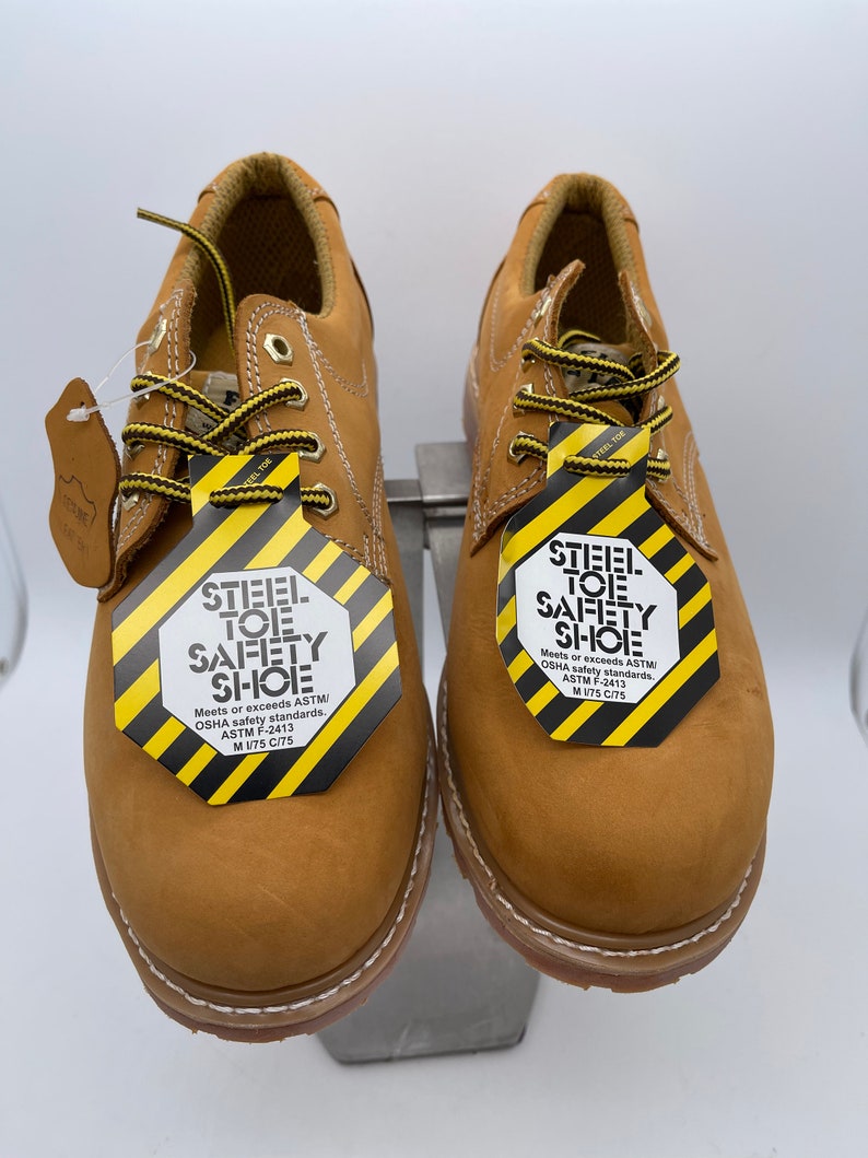 Steel Toe Genuine Leather Men’s Oxford Work Shoes Oil Resistant - Etsy