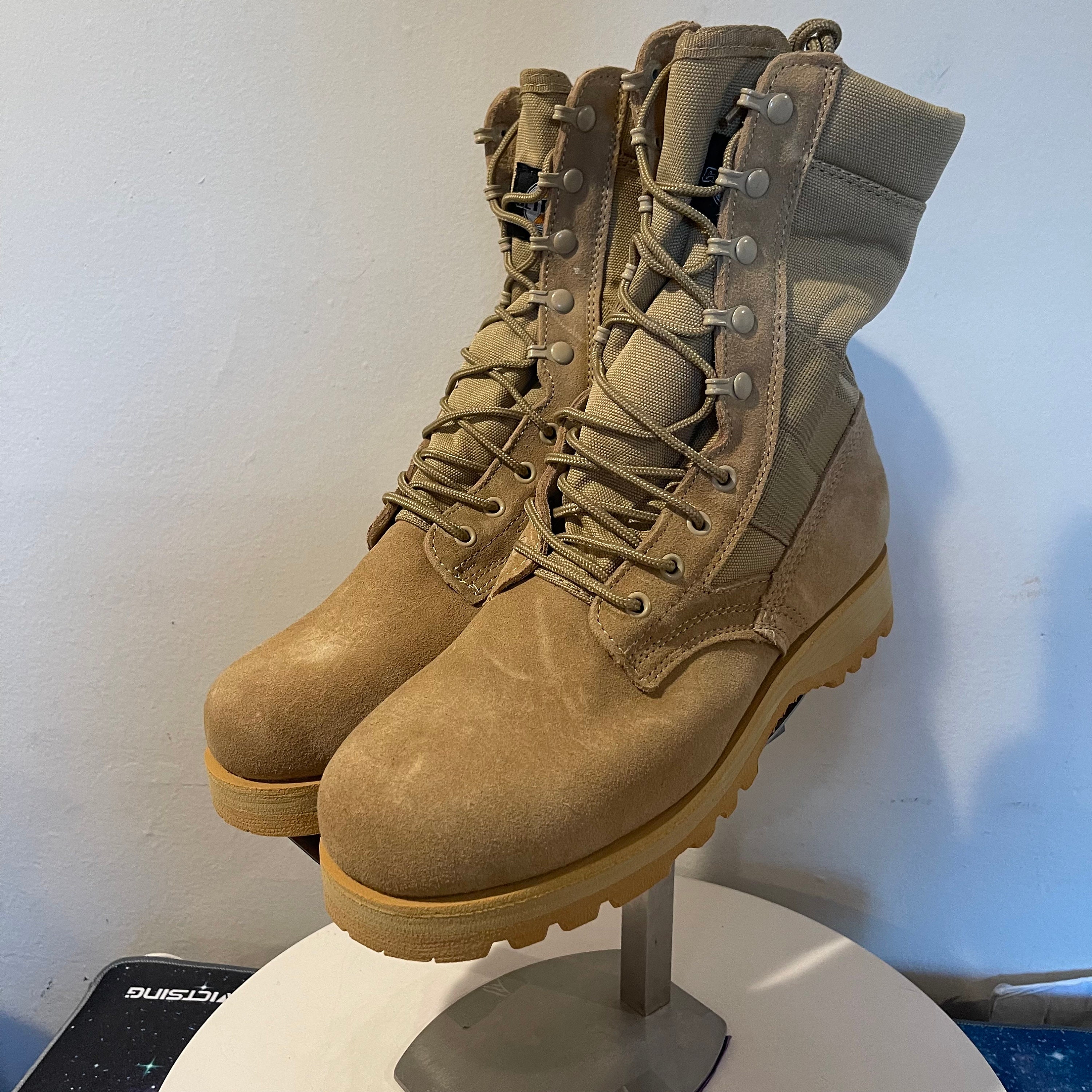 Mens Tan Suede‎ Leather Tactical Military Combat Boots High Top Utility Desert 5.11 Tactical Men main image 2