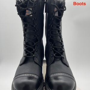 Tactical Men's Genuine Leather Upper Cap toe New Boots image 1