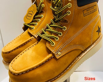 Men's Genuine Nubuck Roofing boots wide width