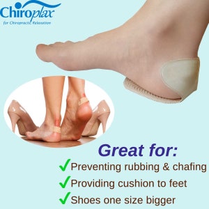 Chiroplax High Heel Cushion Inserts Pads Suede Metatarsal Heel Liner Protector Grips Anti Slip Shoe Insoles