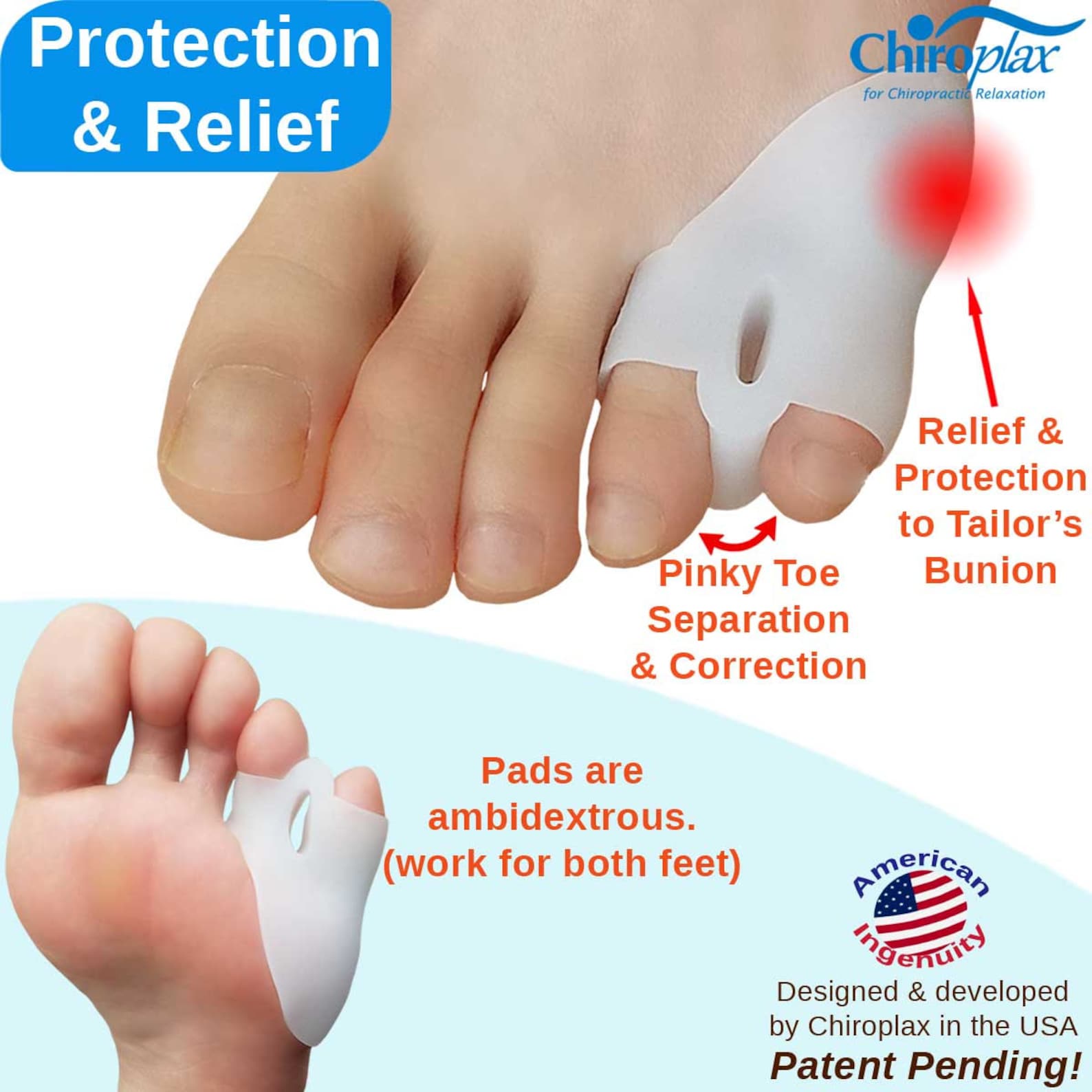 Chiroplax Tailor's Bunion Corrector Pads Pain Etsy