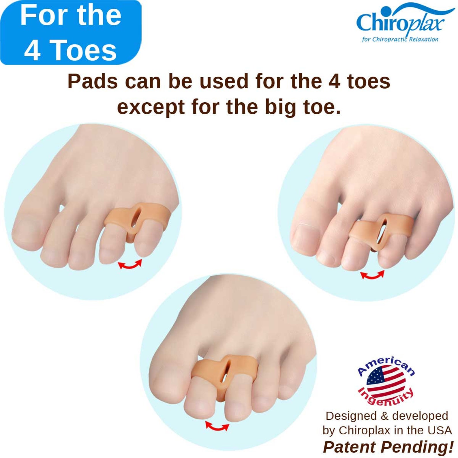 Chiroplax Tailor's Bunion Corrector Pads Pain Relief Pinky