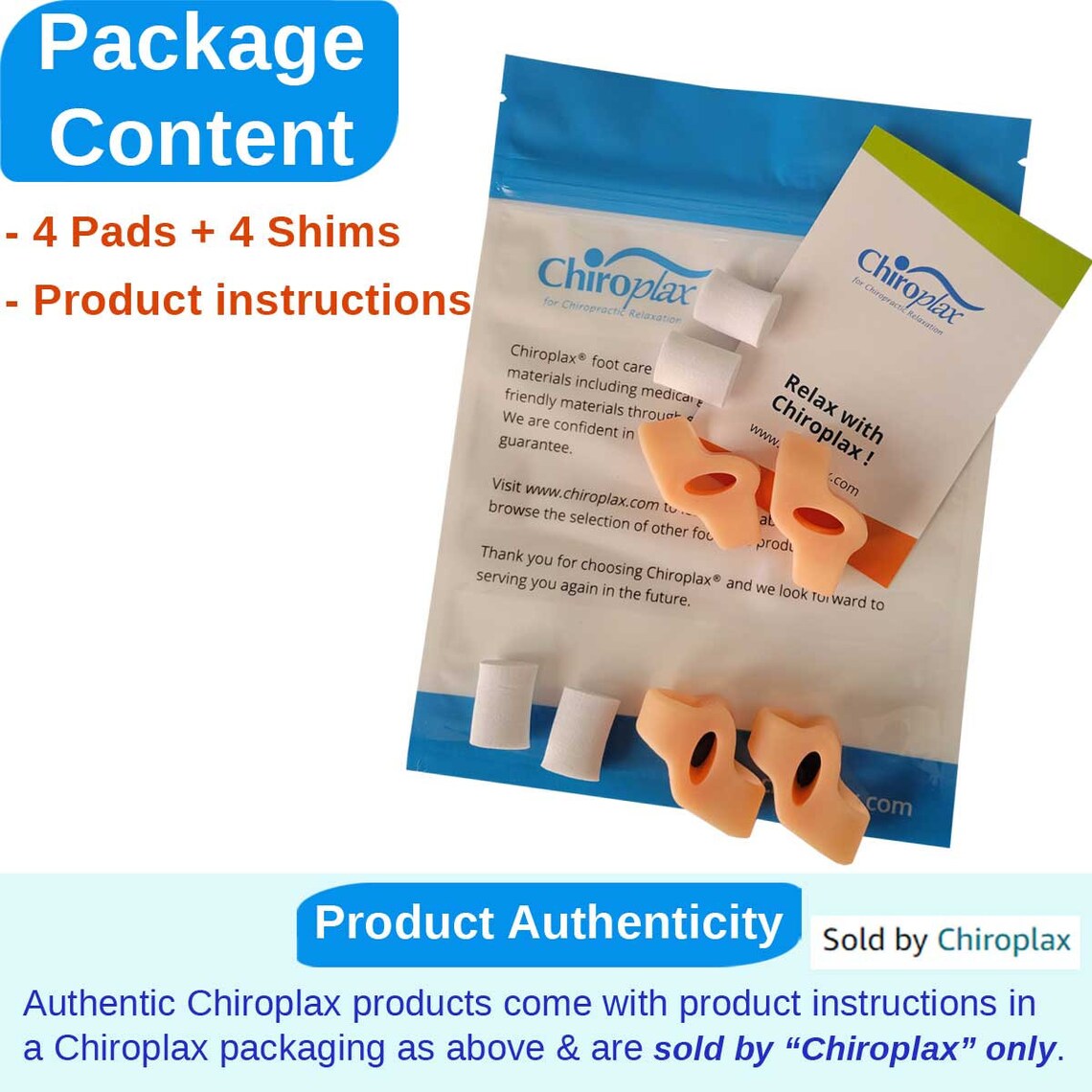 Chiroplax Tailor's Bunion Corrector Pads Pain Relief Pinky