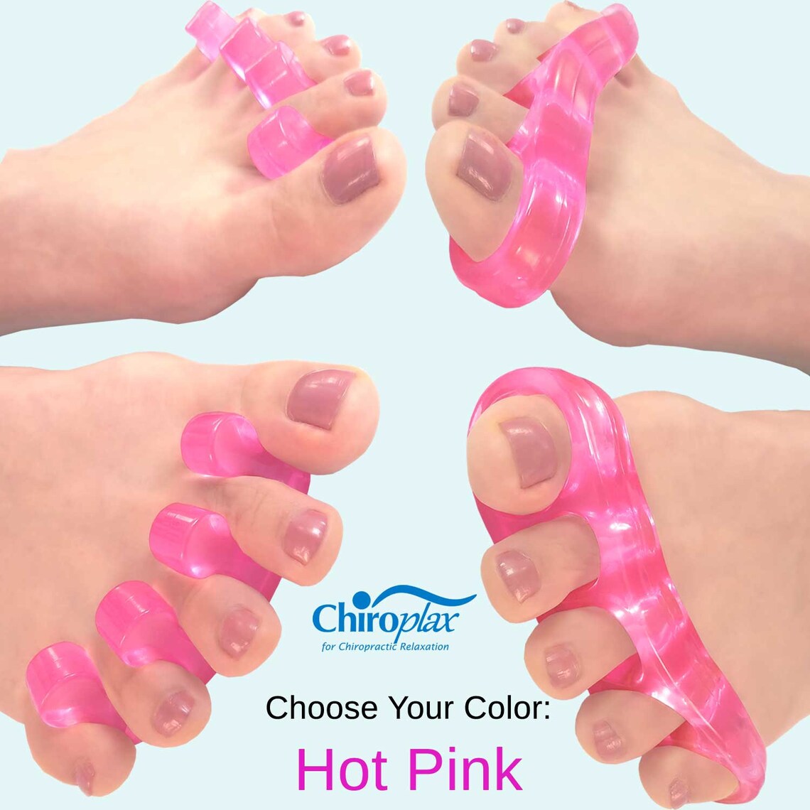 Chiroplax Gel Toe Separators Stretchers 2 Pairs 1 Pouch Toe Etsy