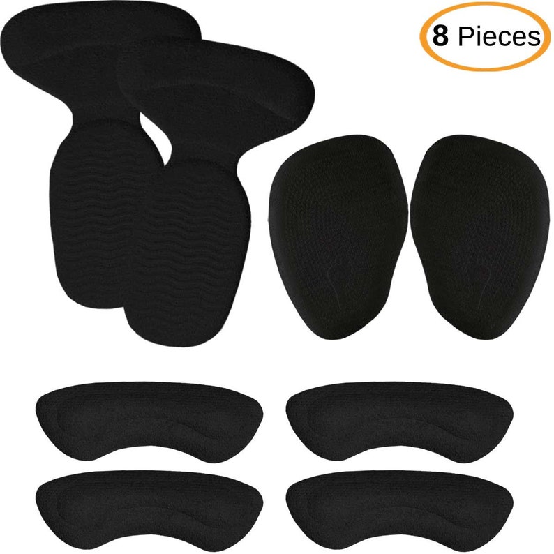 Chiroplax Reusable High Heel Cushion Inserts Pads Forefoot Ball of Foot Back of Heel Cup Grips Protector Liner Metatarsal Shoe Insoles