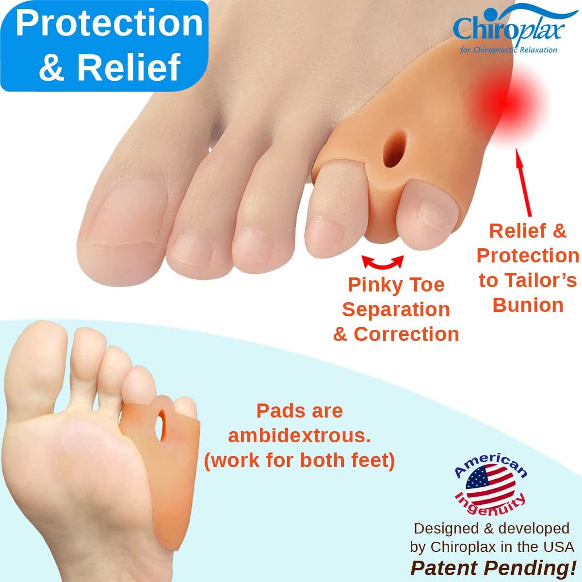 Chiroplax Tailor's Bunion Corrector Pads Pain Etsy