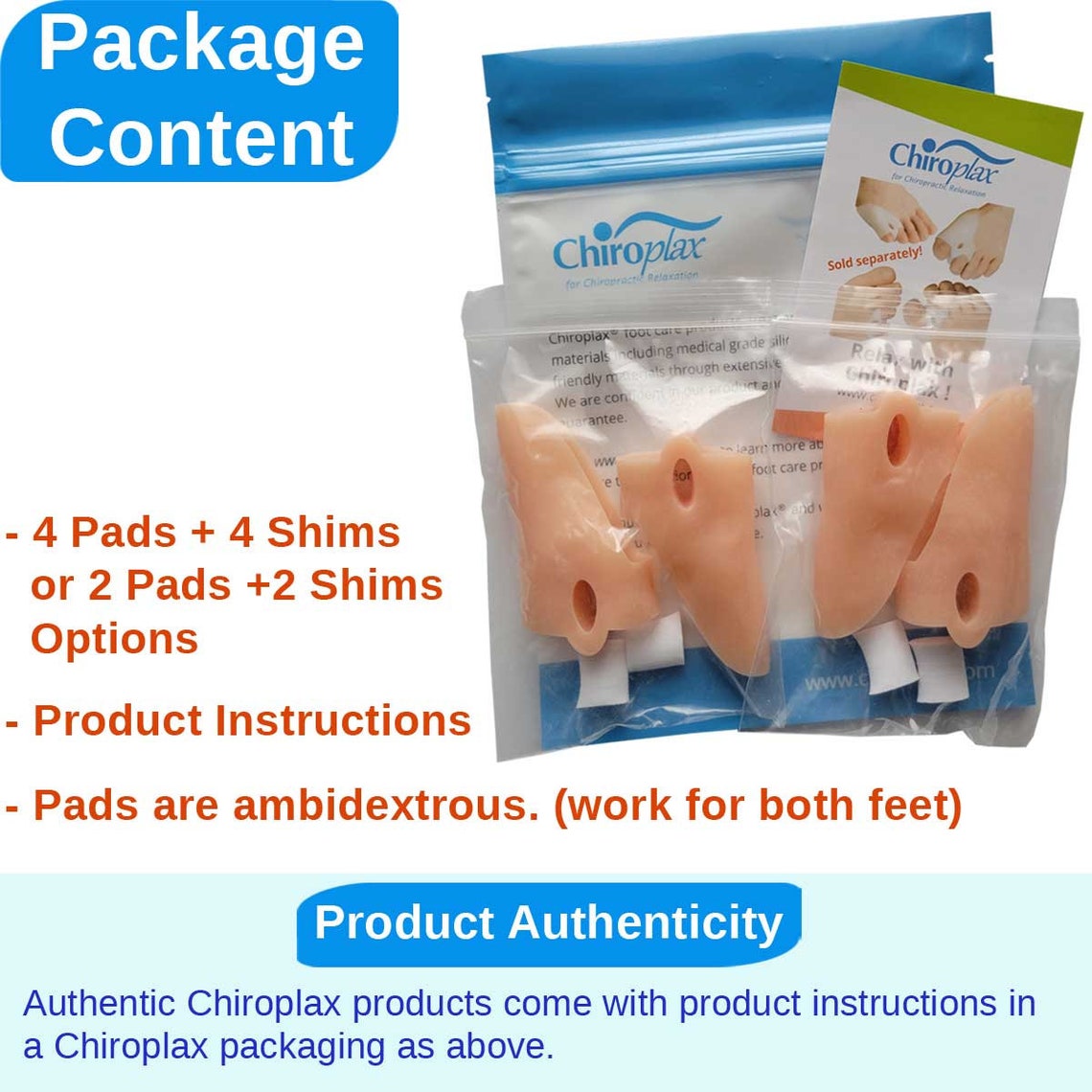 Chiroplax Tailor's Bunion Corrector Pads Pain Relief Pinky