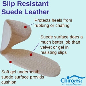 Chiroplax High Heel Cushion Inserts Pads Suede Metatarsal Heel Liner Protector Grips Anti Slip Shoe Insoles