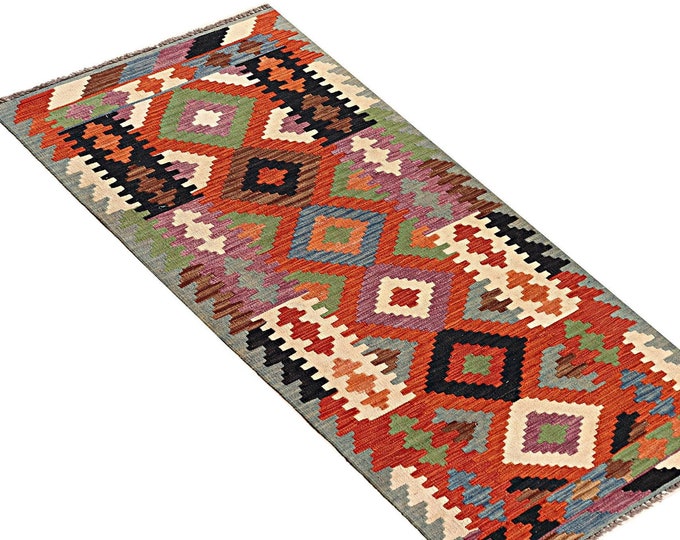 3x8 rug 244x81cm Afghan kilim rug handmade rug traditional rug flatwoven contemporary rug maimana kilim rug area rug handwoven rug wool rug